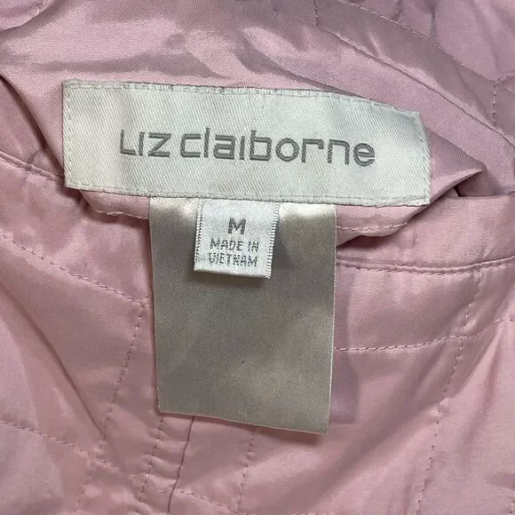 Liz Claiborne | Reversible Quilted Coat in Pink and Paisley | Medium - Picture 8 of 9